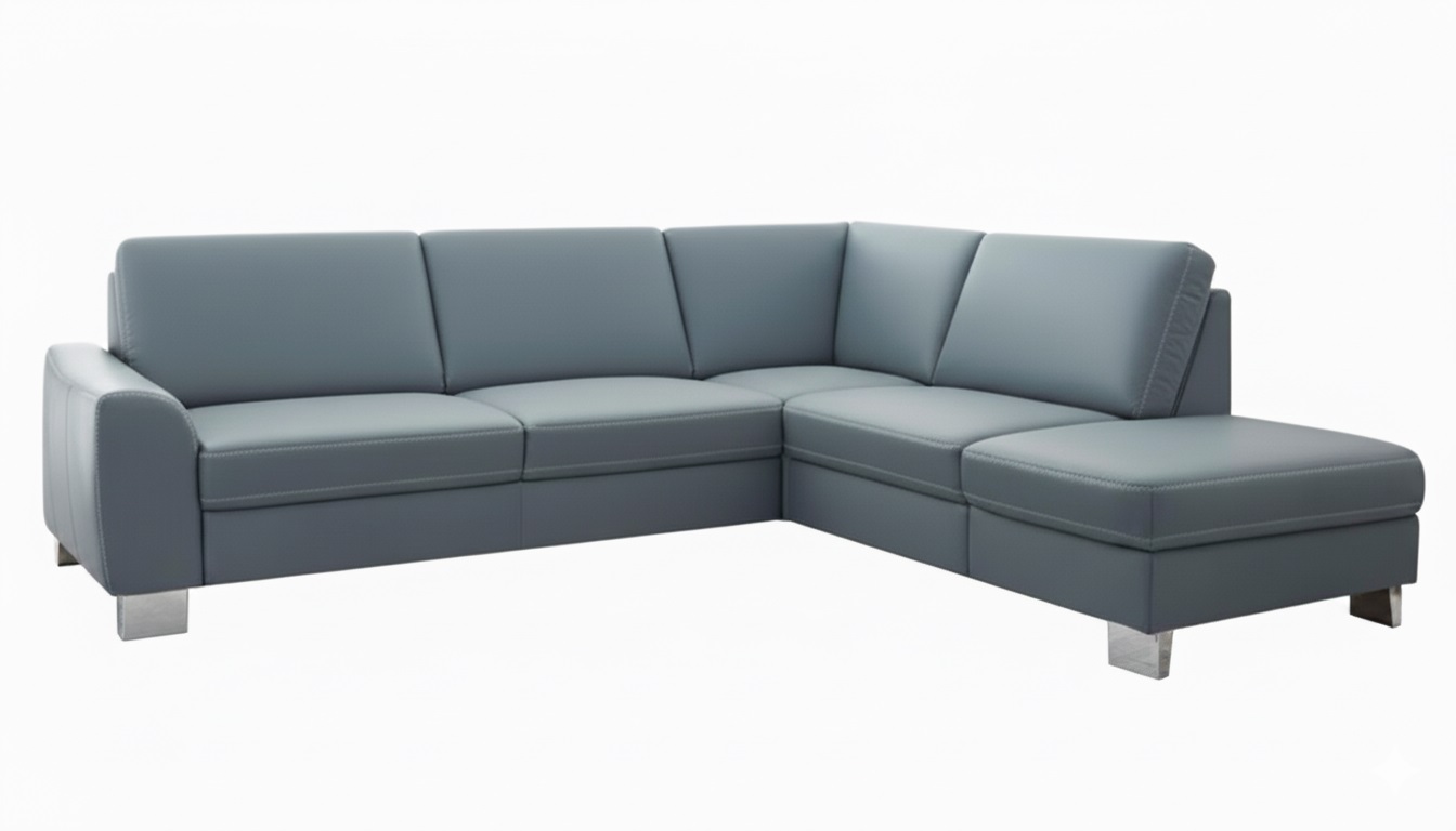 Modulmaster Polstereckgarnitur MM-PN1037  ca. 271x235cm in Leder Vivre steel, Couch, Mobiliar