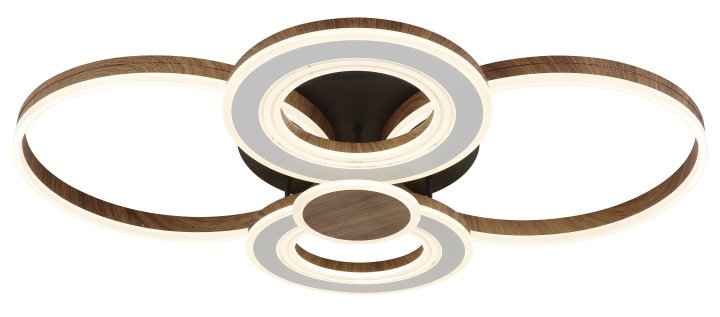 Interliving LED-Deckenleuchte IL-9345 in Metall weiß matt, schwarz matt