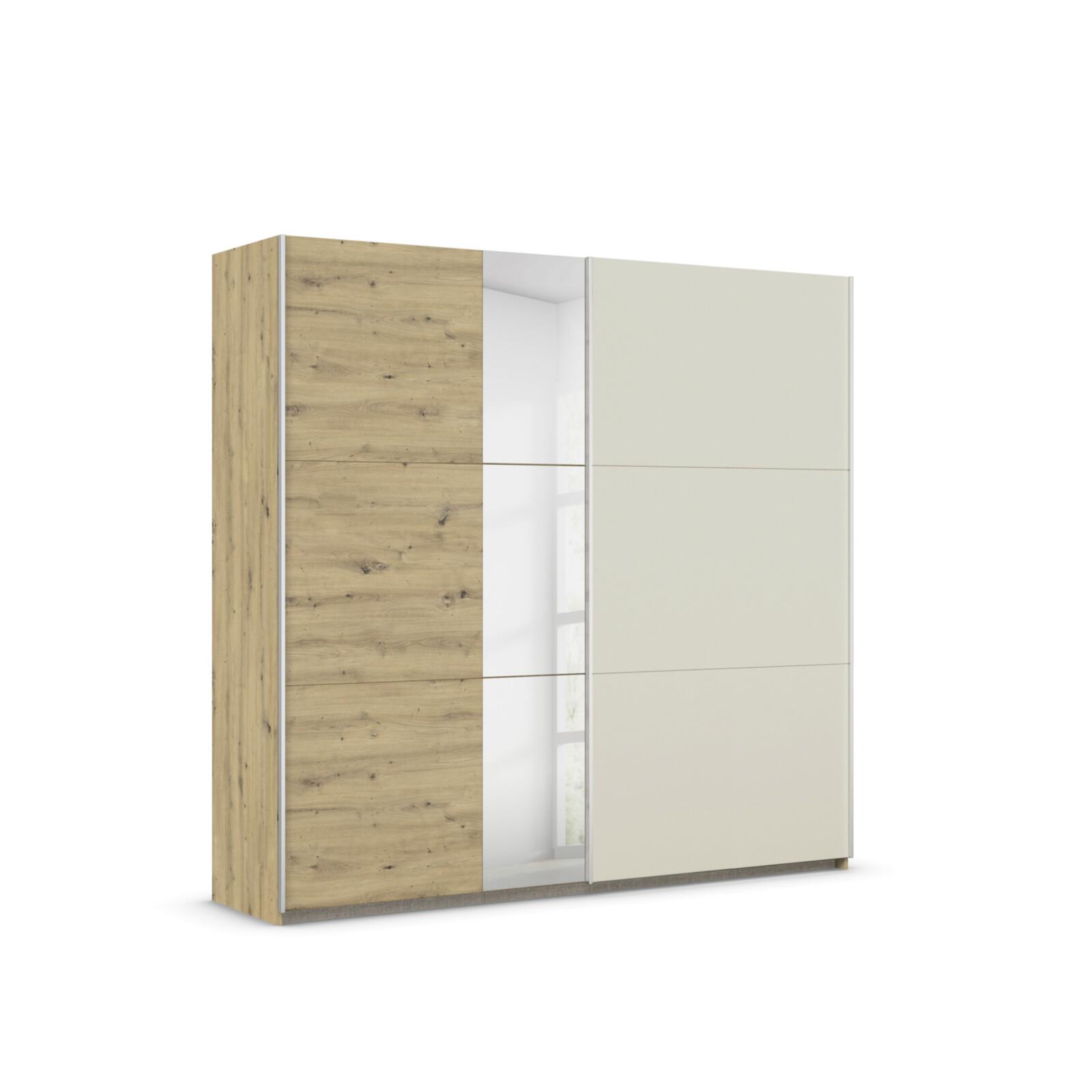 Rauch Möbelwerke Schwebetürenschrank MONZA ca. B218 H210 T59 cm in Front Dekor-Druck Eiche