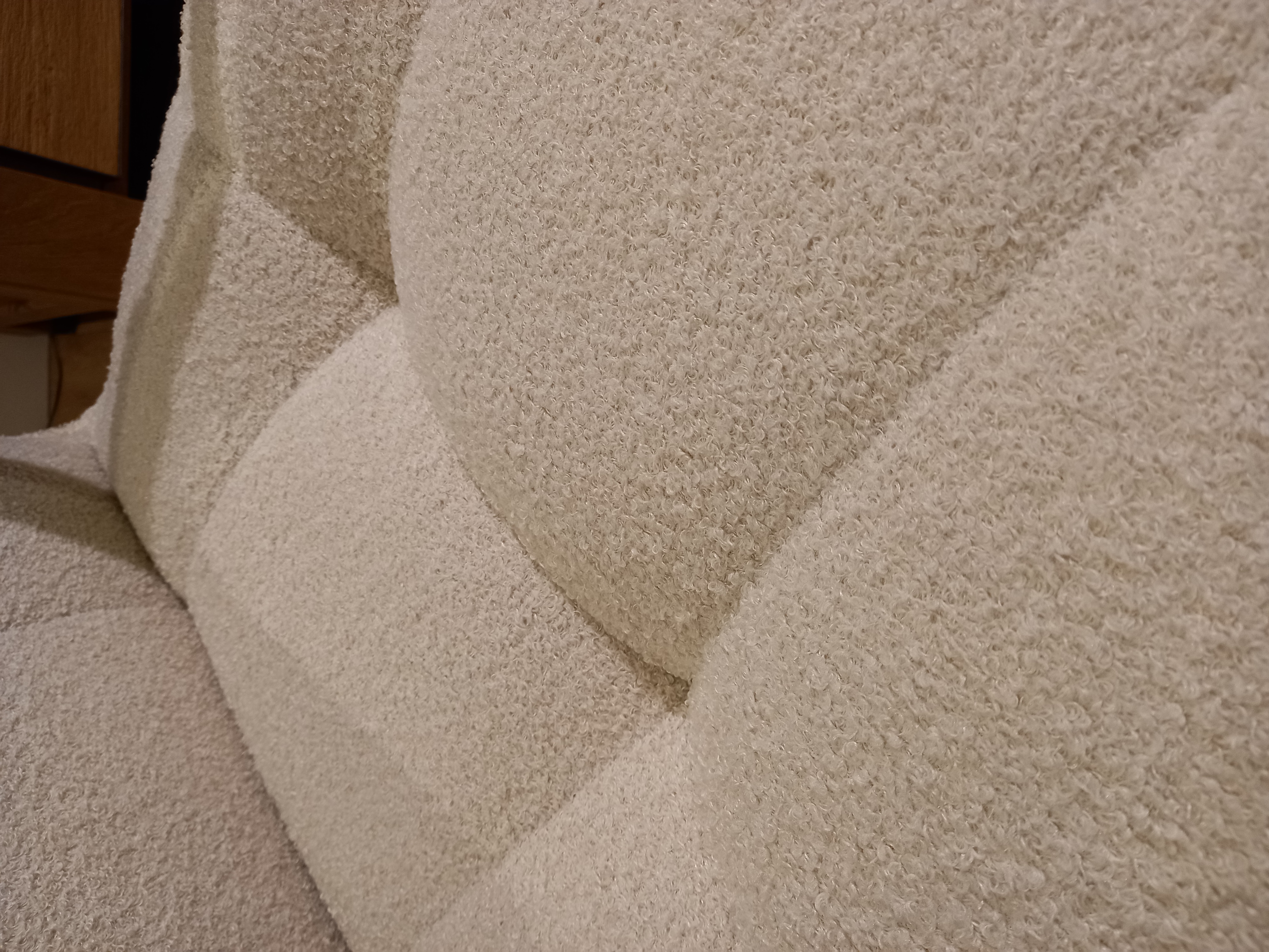 Henders & Hazel Sessel CAVO in Stoff Avicci creme, Dekoration für Zuhause, Textur, Teppich, Kissen