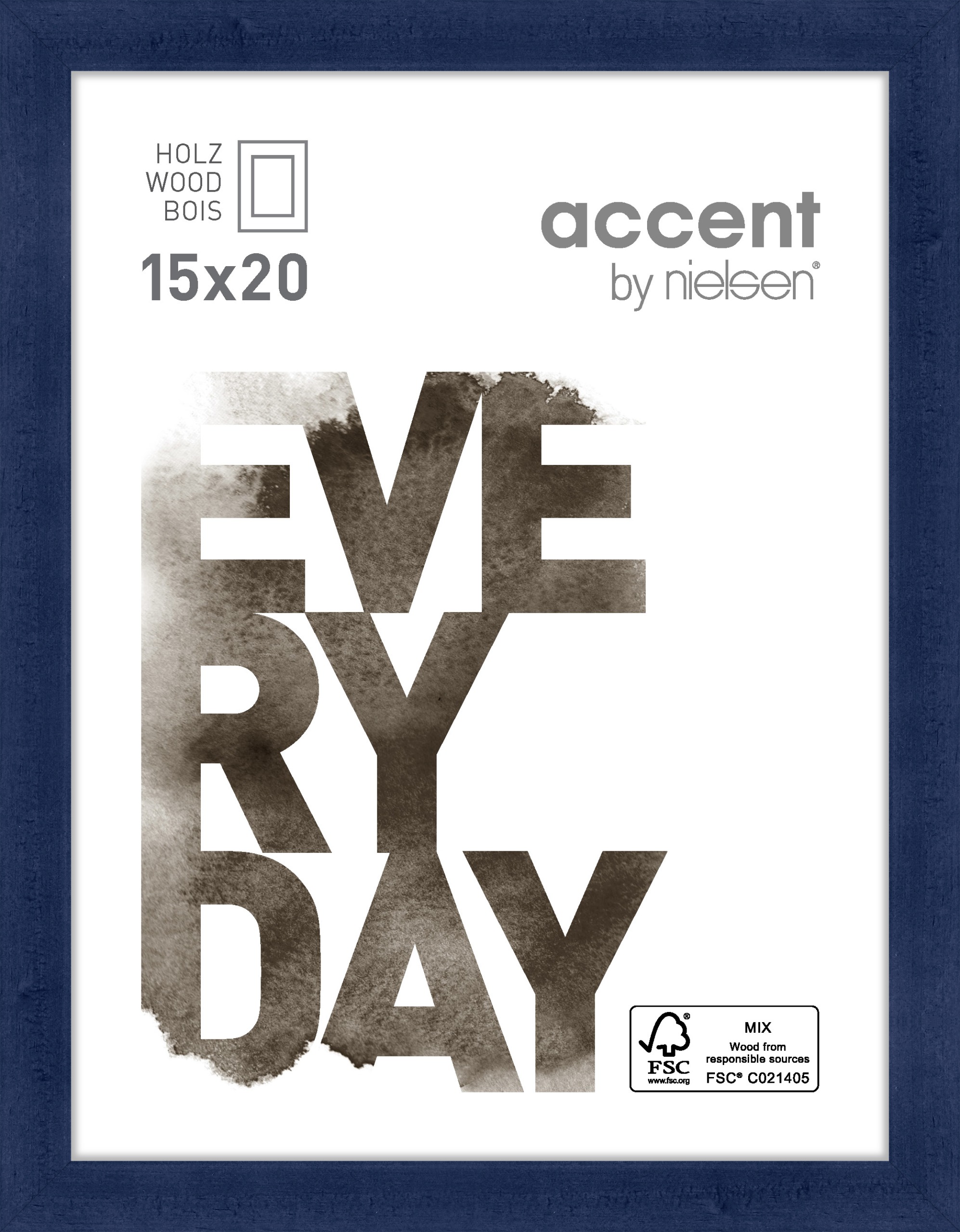 Accent by Nielsen Holz Bilderrahmen Zoom ca. 15x20cm in Farbe Dark Blue