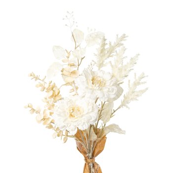 Gasper Zinnienmix-Bund in Folie in Farbe Creme
