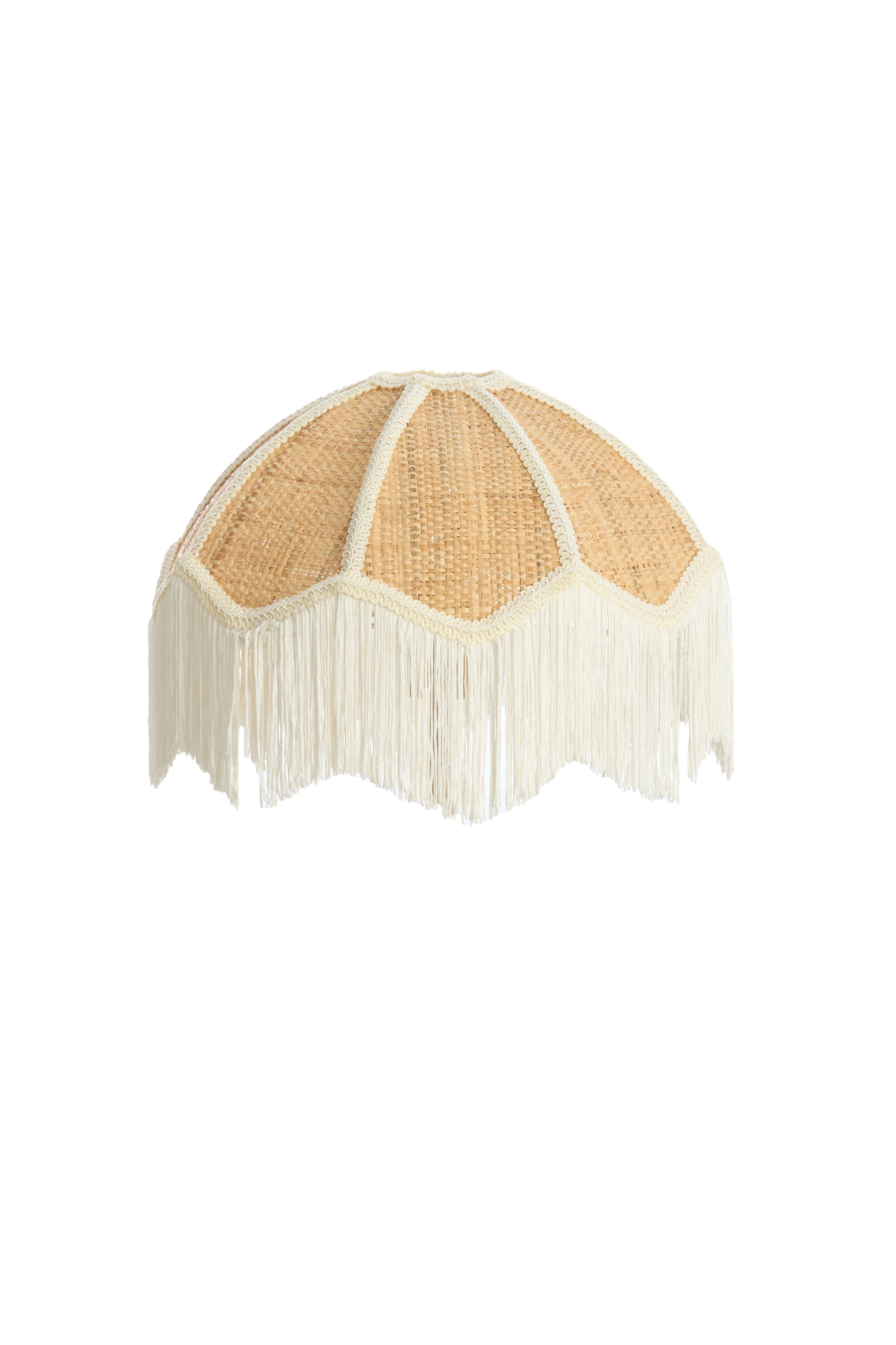 Lampenschirm  Durchm. 35x26cm in Raffia natural+cream