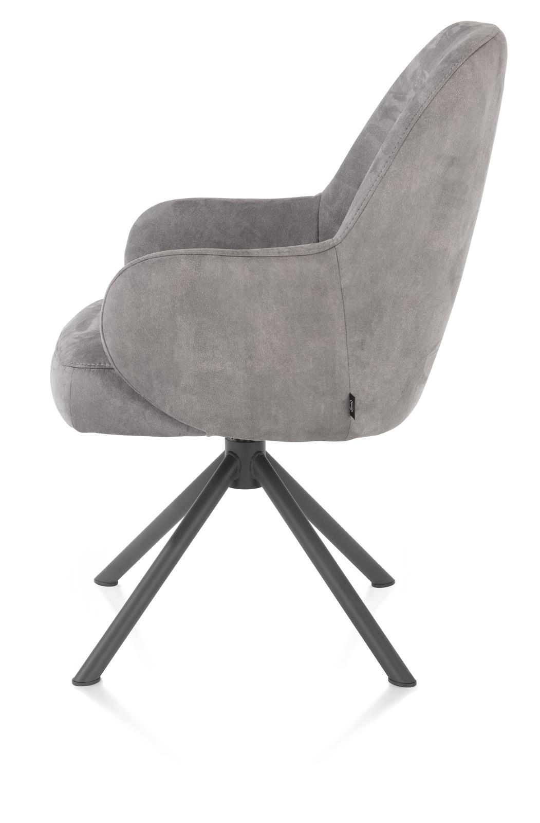 Henders & Hazel Armlehnstuhl MELLE ca. B58 H93 T67 cm in Stoff Calabria charcoal