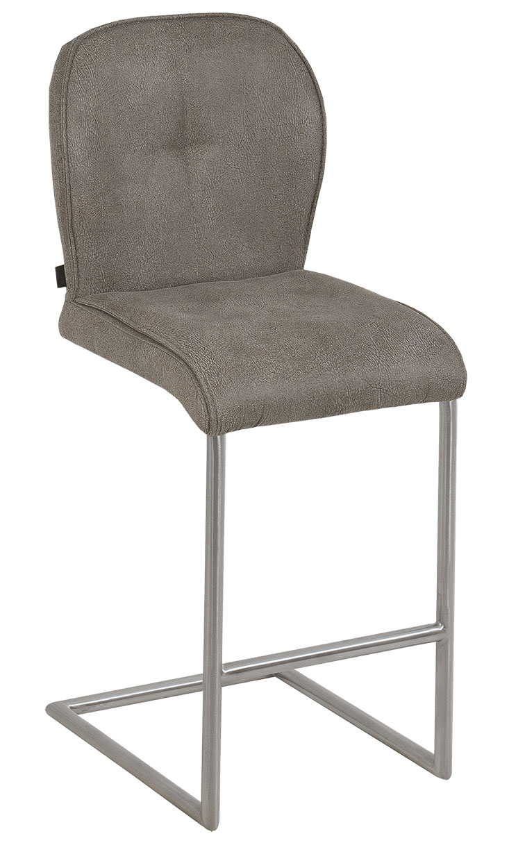 Interliving Tresenhocker IL5104 in Sitzschale Microfaser hellgrau