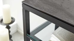Interliving Konsole Interliving-6210 mit in Platte Zementgrau/Gestell Stahl schwarz