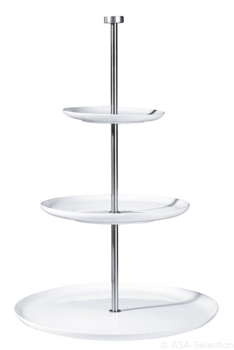ASA Selection Etagere flach Grande in Farbe weiß glänzend