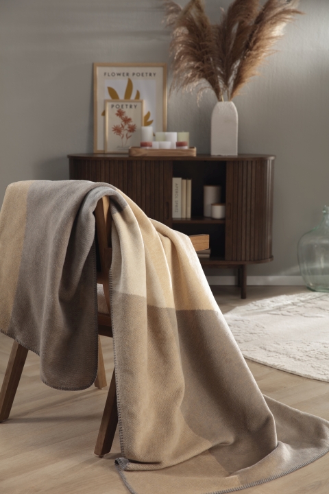 Biederlack Decke ca. 150x200cm in Farbe Lava Light