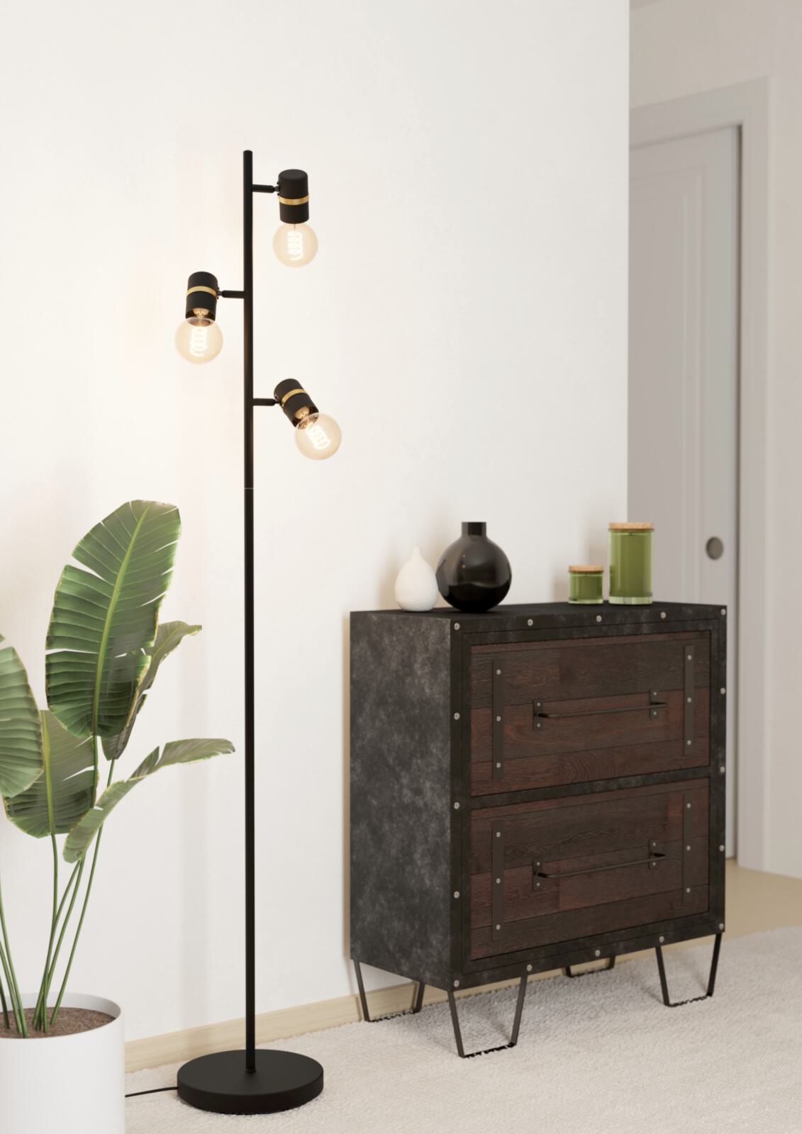Roomio Stehleuchte NO. 9809 in Farbe schwarz, gold