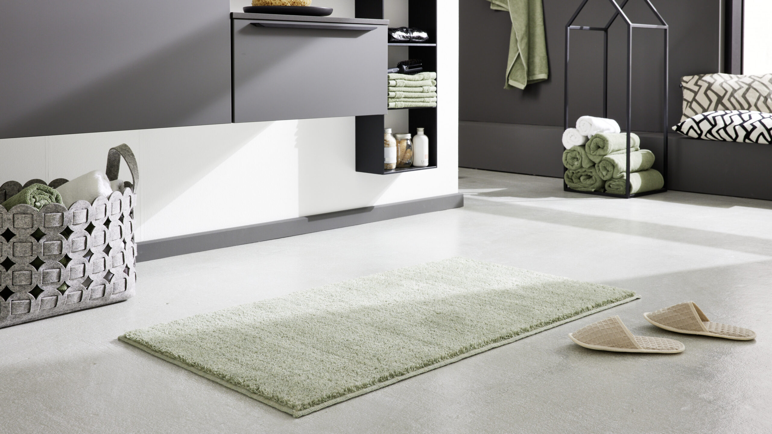 Interliving Badteppich IL-9112 ca. 65x115cm in Farbe jade
