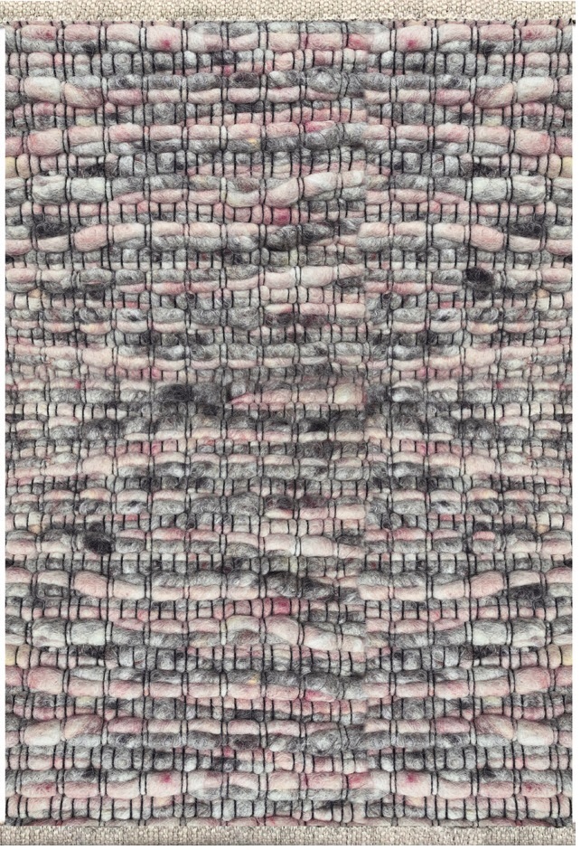 Tisca Handwebteppich Gonteno Flame ca. 170x230cm in Farbe grau rosé