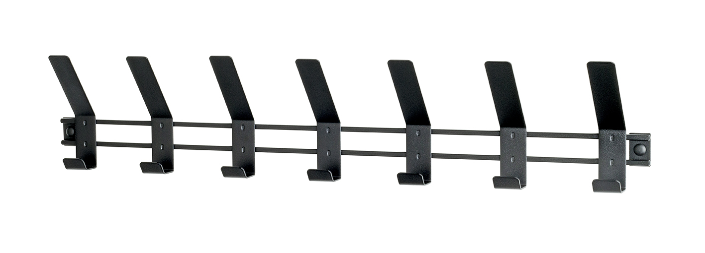 Haku Möbel Garderobenleiste  ca. B74 H14 T6 cm in Metall schwarz
