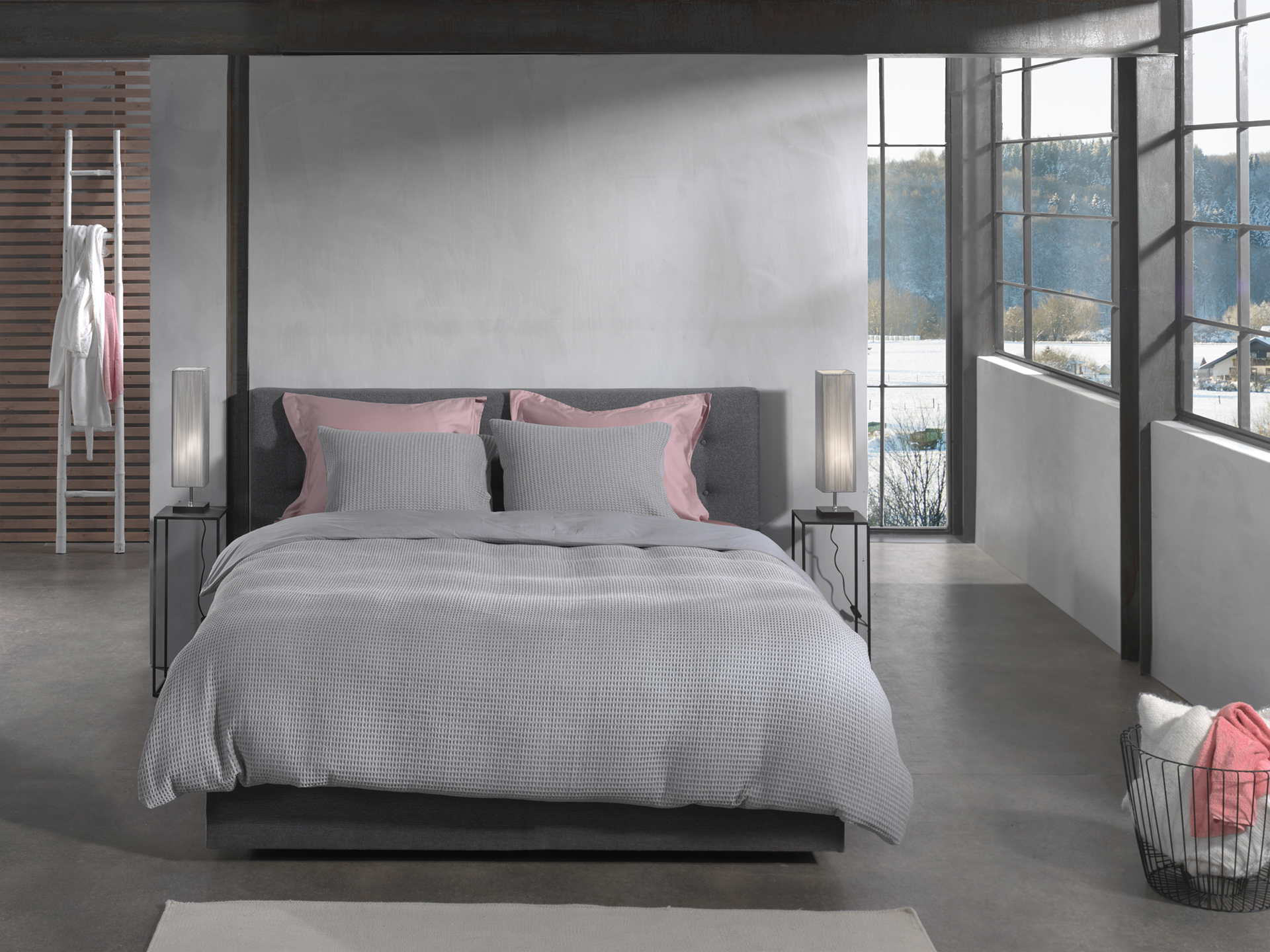 Heckettlane Bettwäsche ca. 155x220cm in Farbe Melange-Grey