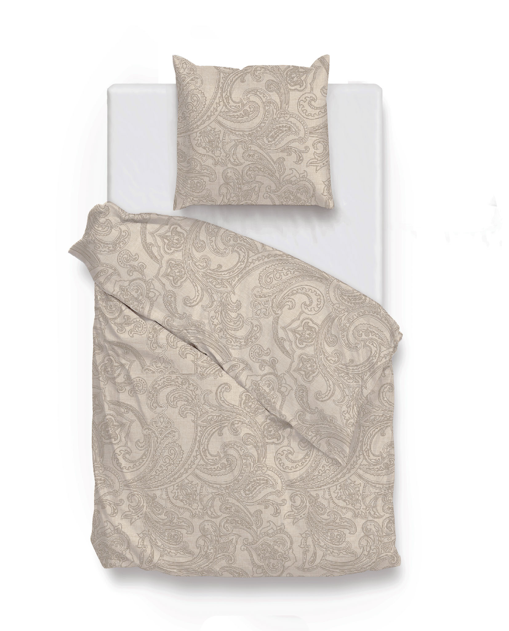 Heckettlane Bettwäsche ca. 155x220cm in Farbe Sandy-Beige