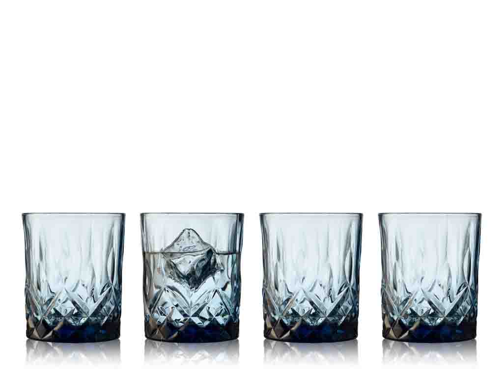 Lyngby Glas Whiskyglas 0,32 Liter in Farbe blau