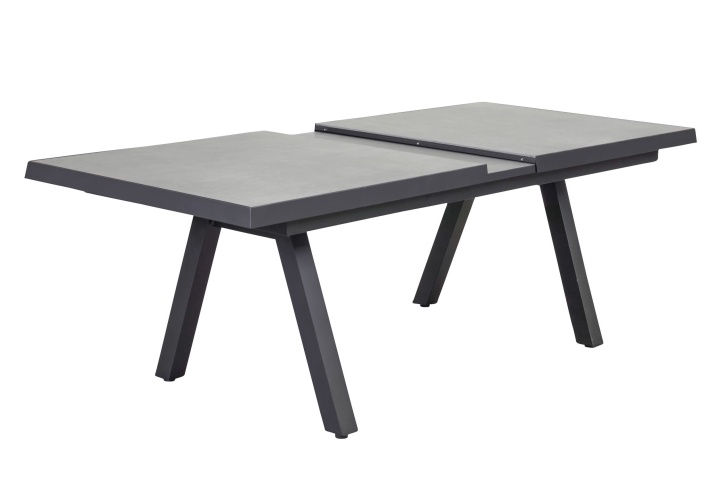 L.C. Wholesaler Ausziehtisch VIVERA ca. H77 T100 cm in Platte Keramik Betonoptik