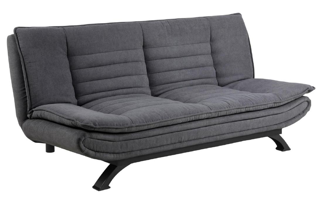 Actona Schlafsofa FAITH in Stoff Enjoy dunkelgrau, Gestell matt schwarz