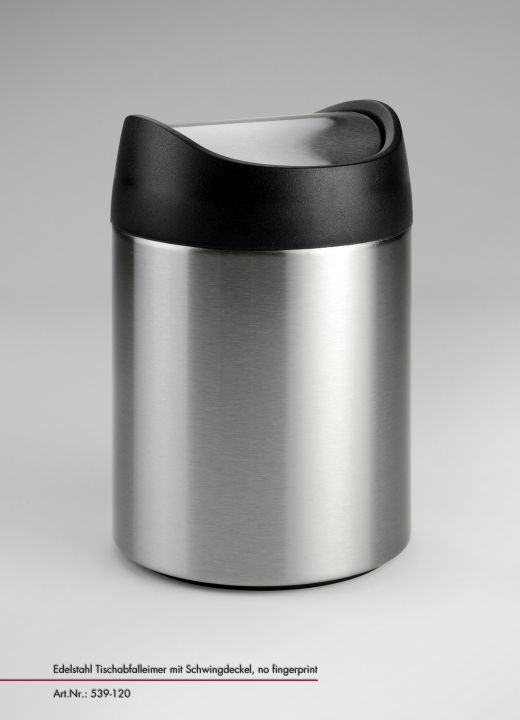 Tischabfalleimer m.Schwingdeck LifeStyle, Zinn, Kann, Mülleimer, Flasche, Shaker
