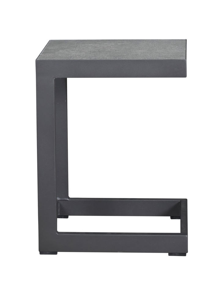 L.C. Wholesaler Beistelltisch SONDRINO ca. B32 H54 T40 cm in Platte Keramik Beton-Optik