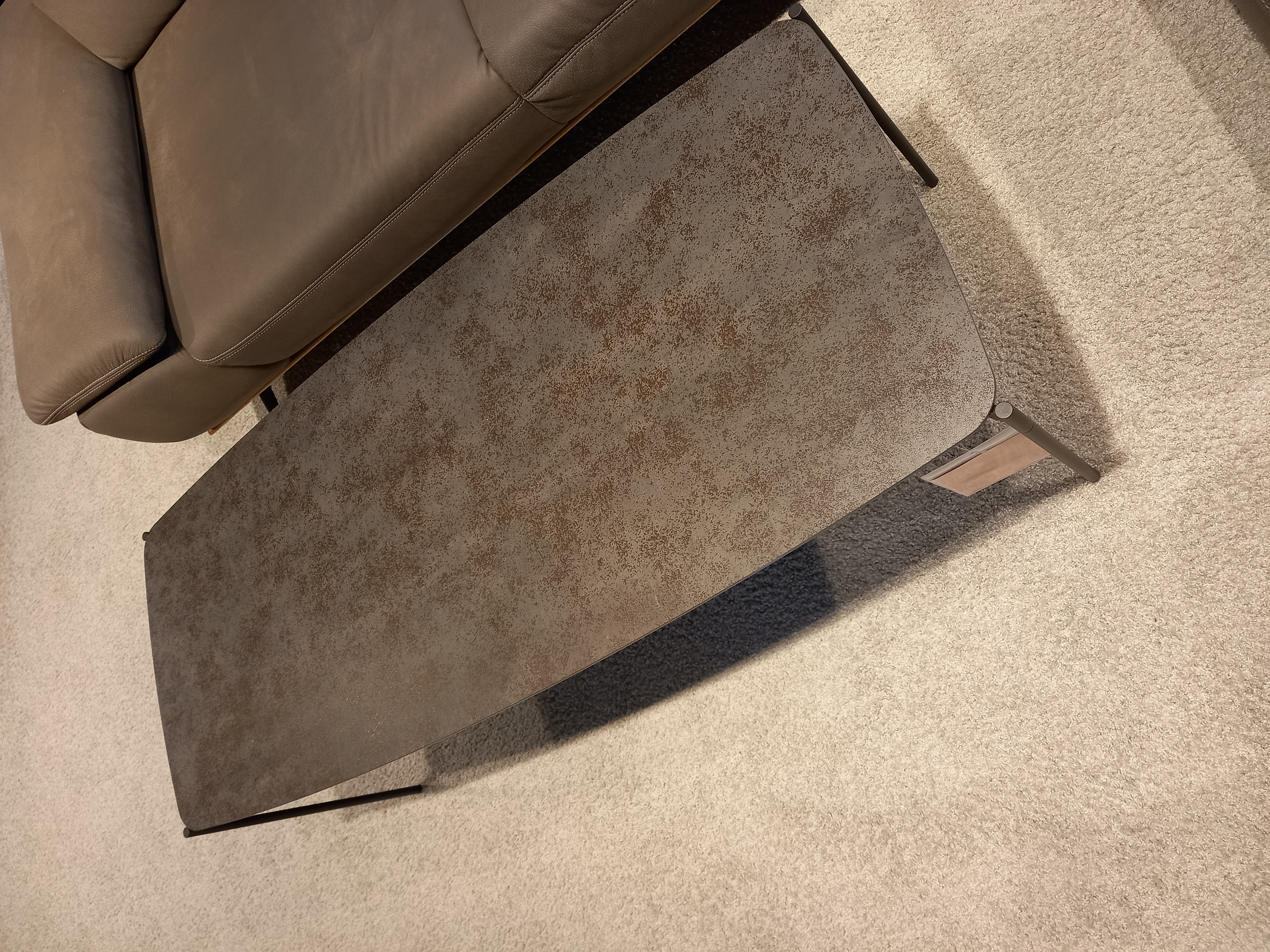 Venjakob Couchtisch RIO ca. 139x60 cm in Gestell schwarz matt