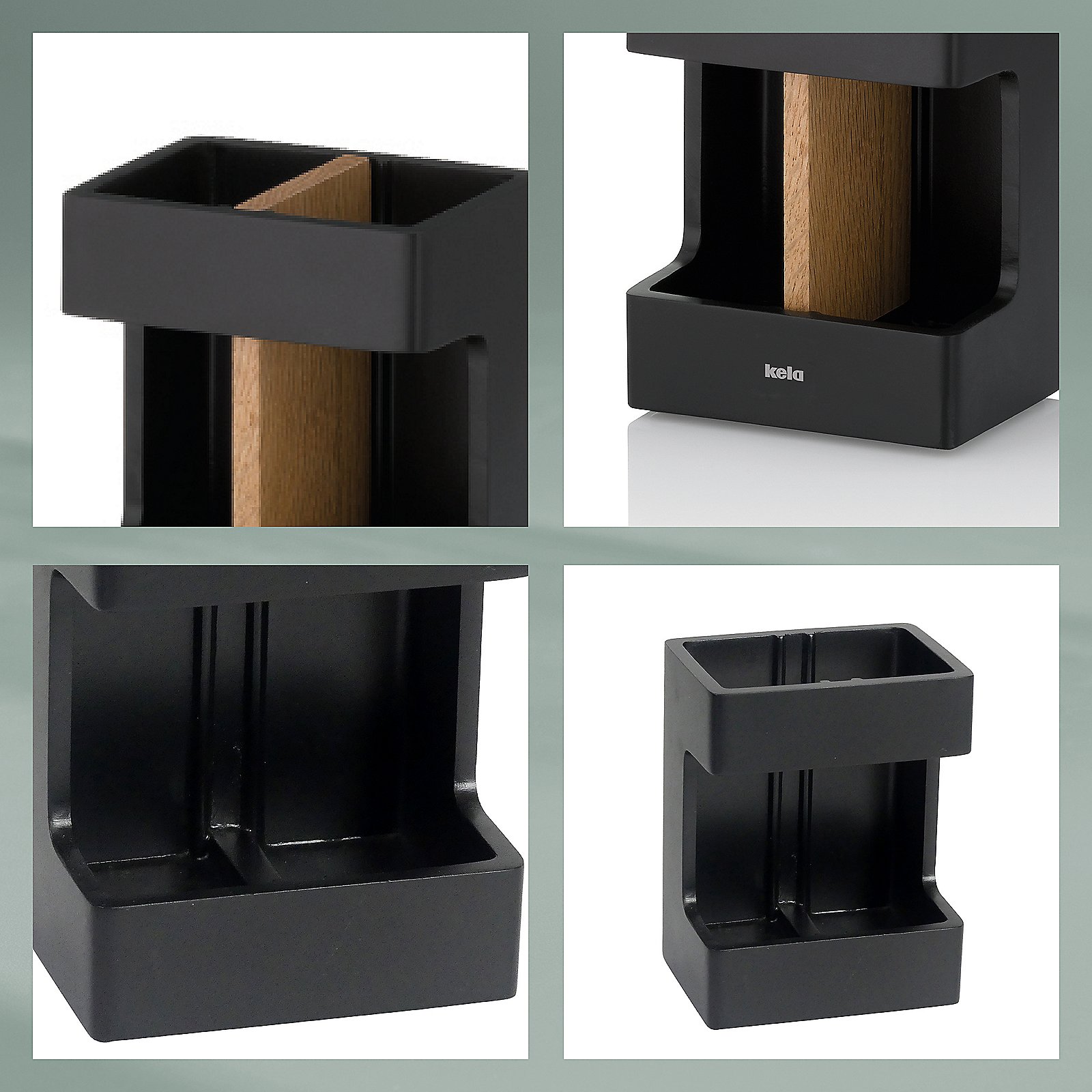 Kela Zahnbürstenhalter Cube CUBE in schwarz, Schublade, Mobiliar