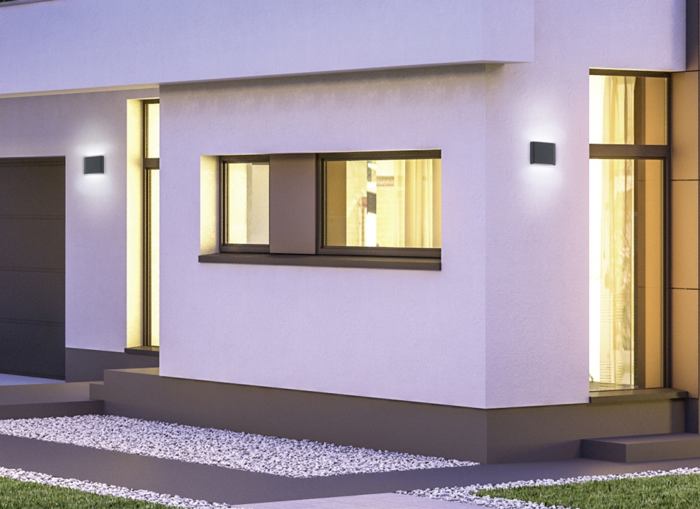 Trio LED-Wandleuchte THAMES II in anthrazit