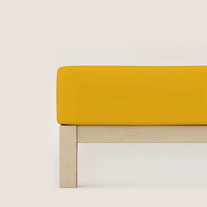 Schlafgut Pure Spannbettlaken ca. 180x200-200x220cm in Farbe Yellow Deep