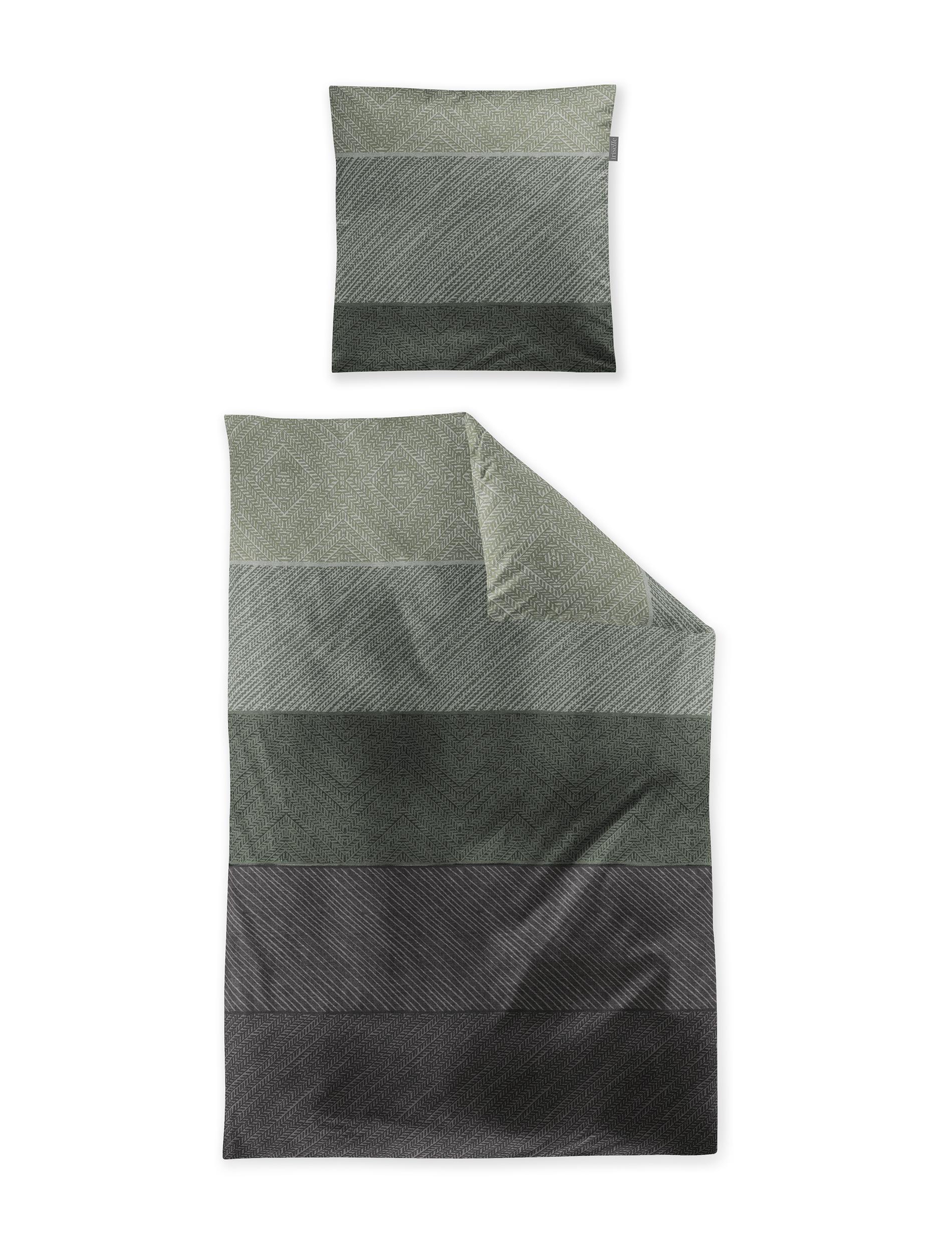 Irisette Edel-Feinbiber Bettwäsche KOALA ca. 155x220cm in Farbe grün