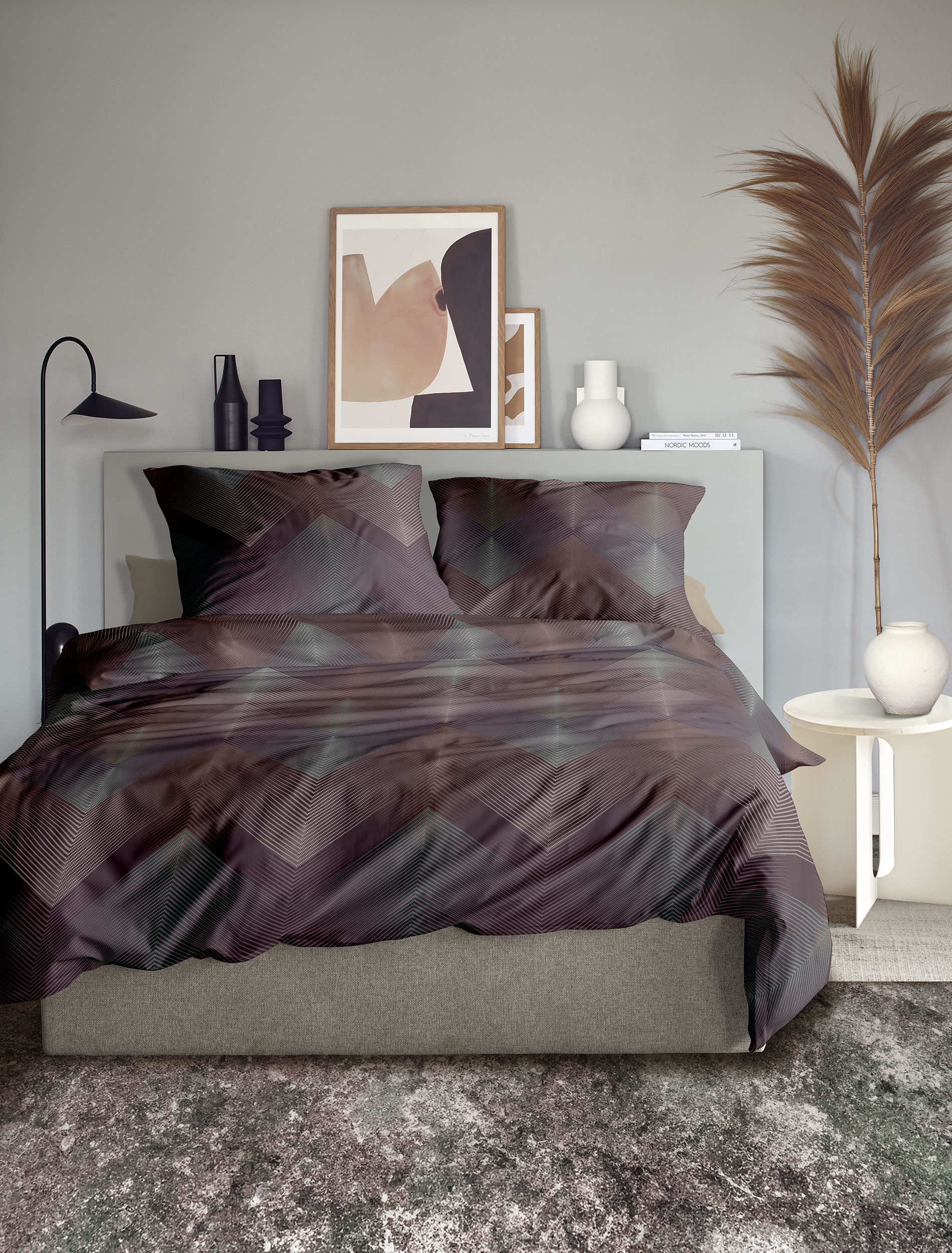 irisette Mako-Satin Bettwäsche WAVE ca. 135x200cm in Farbe MULTI, Moebel, Bett, Bettlaken, Drinnen, Innenarchitektur