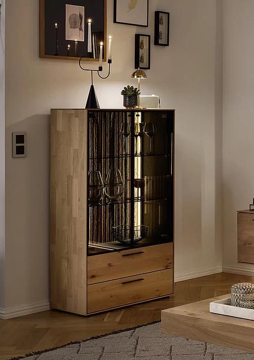 Musterring Highboard  in Kerneiche Natur /