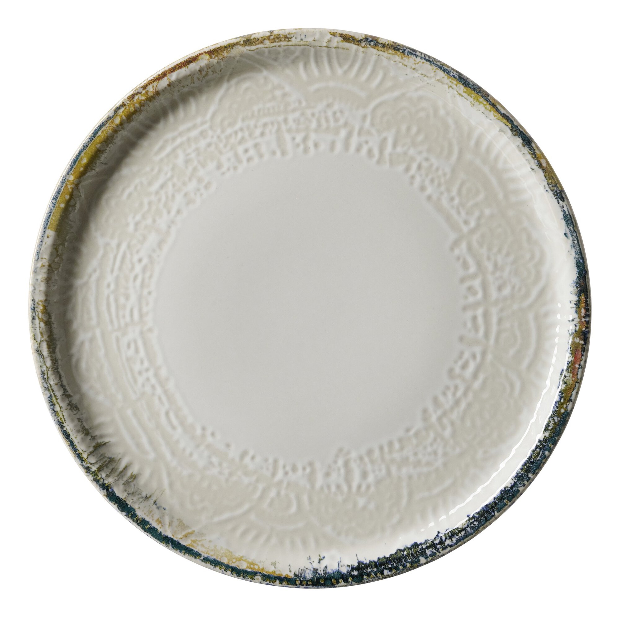 Ritzenhoff & Breker Pizzateller ALFONSO 30cm aus Steinzeug beigeöbunt, Porzellan, Töpferei, Mahlzeit, Teller, Untertasse