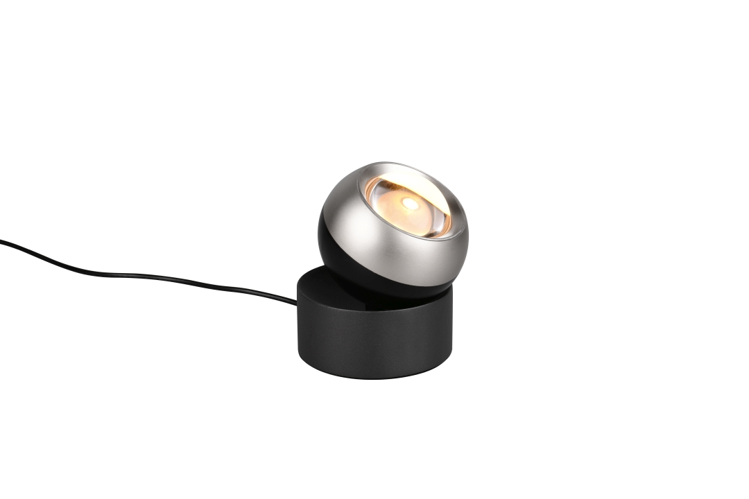 Trio Select LED-Tischleuchte ORBIT 1-flammig in Farbe Nickel matt