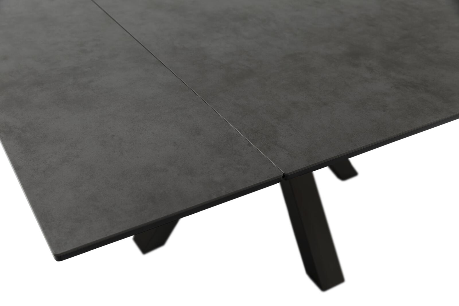 MCA Furniture Esstisch Pallini ca. 150 x 76 x 90 cm in Keramik anthrazit, Moebel, Tabelle, Kaffeetisch
