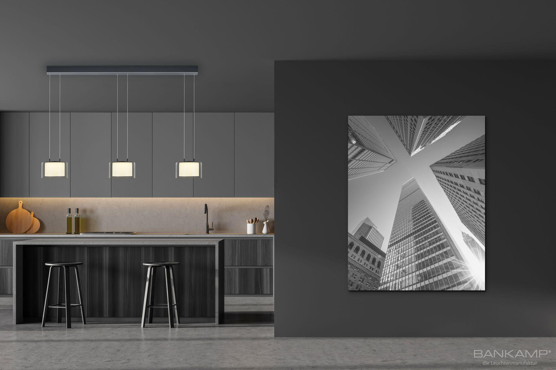 Pendelleuchte GRAND SMOKE FLEX 118x180 in anthrazit matt eloxiert