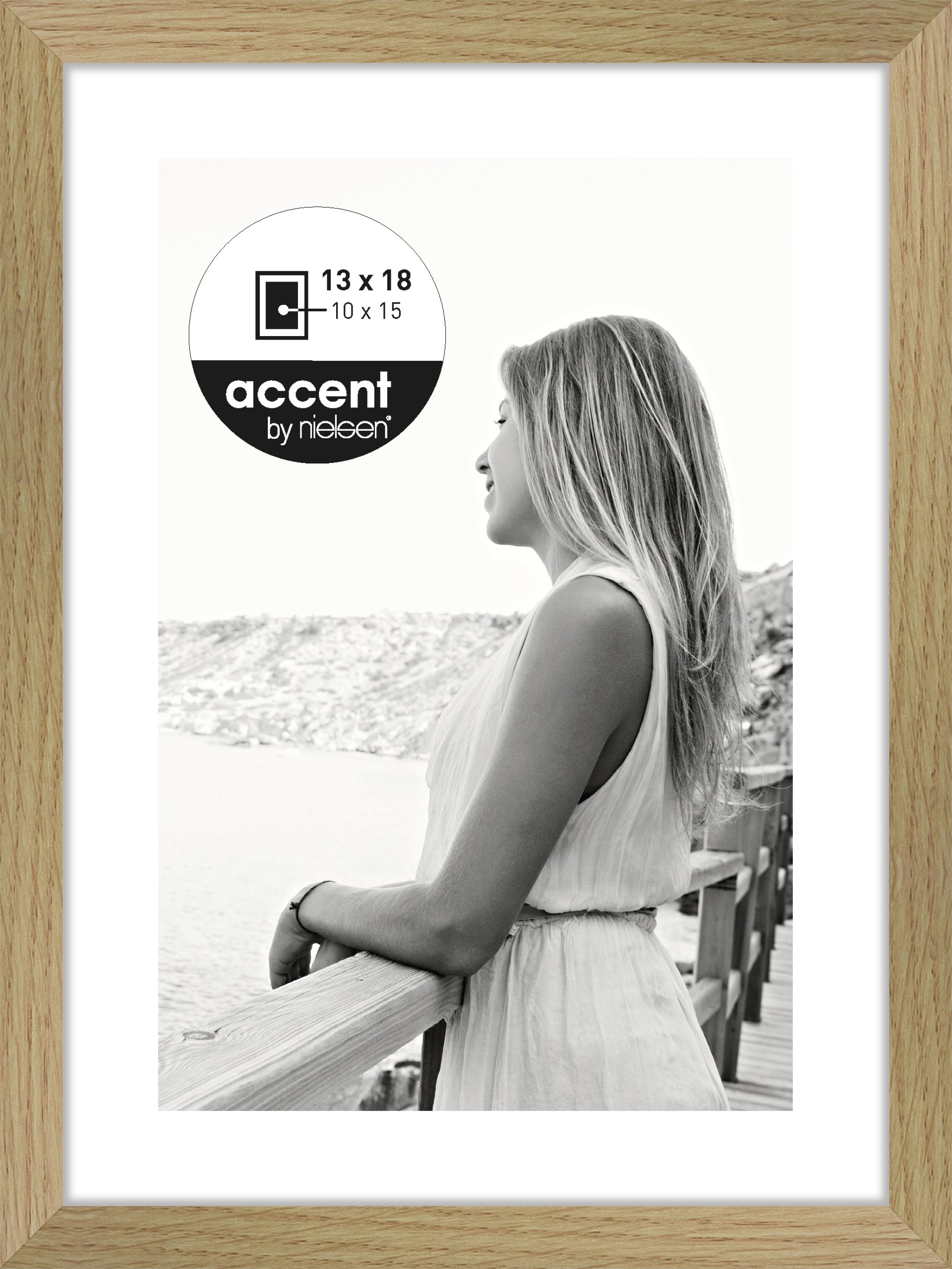 Accent by Nielsen Holz Bilderrahmen Aura ca. 13x18cm in Farbe Oak