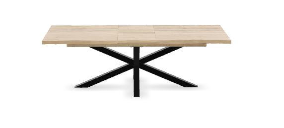 Henders & Hazel Ausziehtisch NYBORG ca. B100 H77 T190 cm in Eiche natur Platinlack