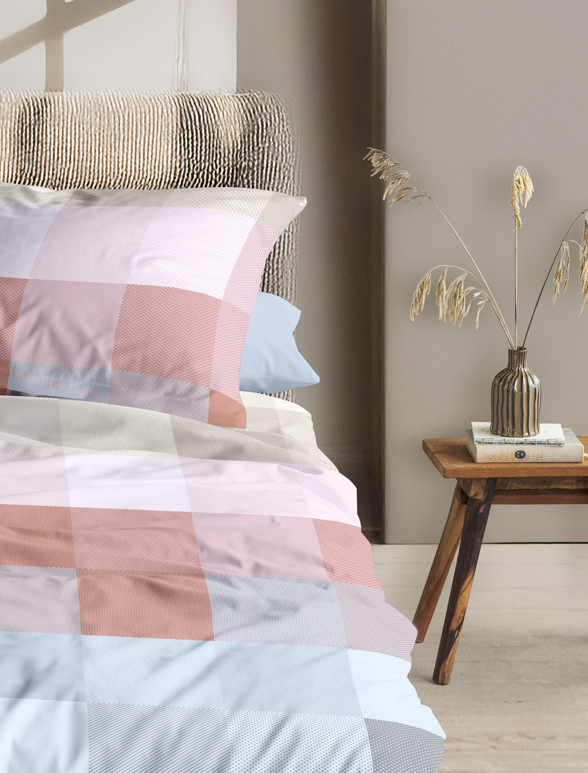 irisette Mako-Satin Bettwäsche WAVE in Farbe ca. 135x200cm, Kissen, Dekoration für Zuhause, Mobiliar, Bett