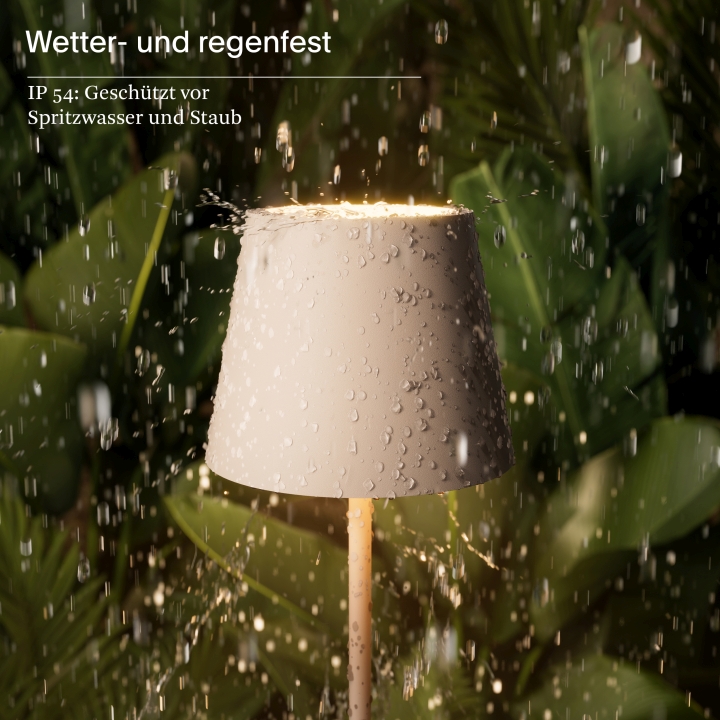 Sigor LED-Akku-Tischleuchte Nuindie in Farbe dünenbeige, dimmbar