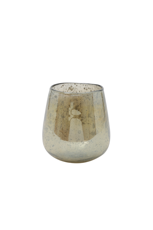 Vase WADI  in Glas steinschlag bernstein