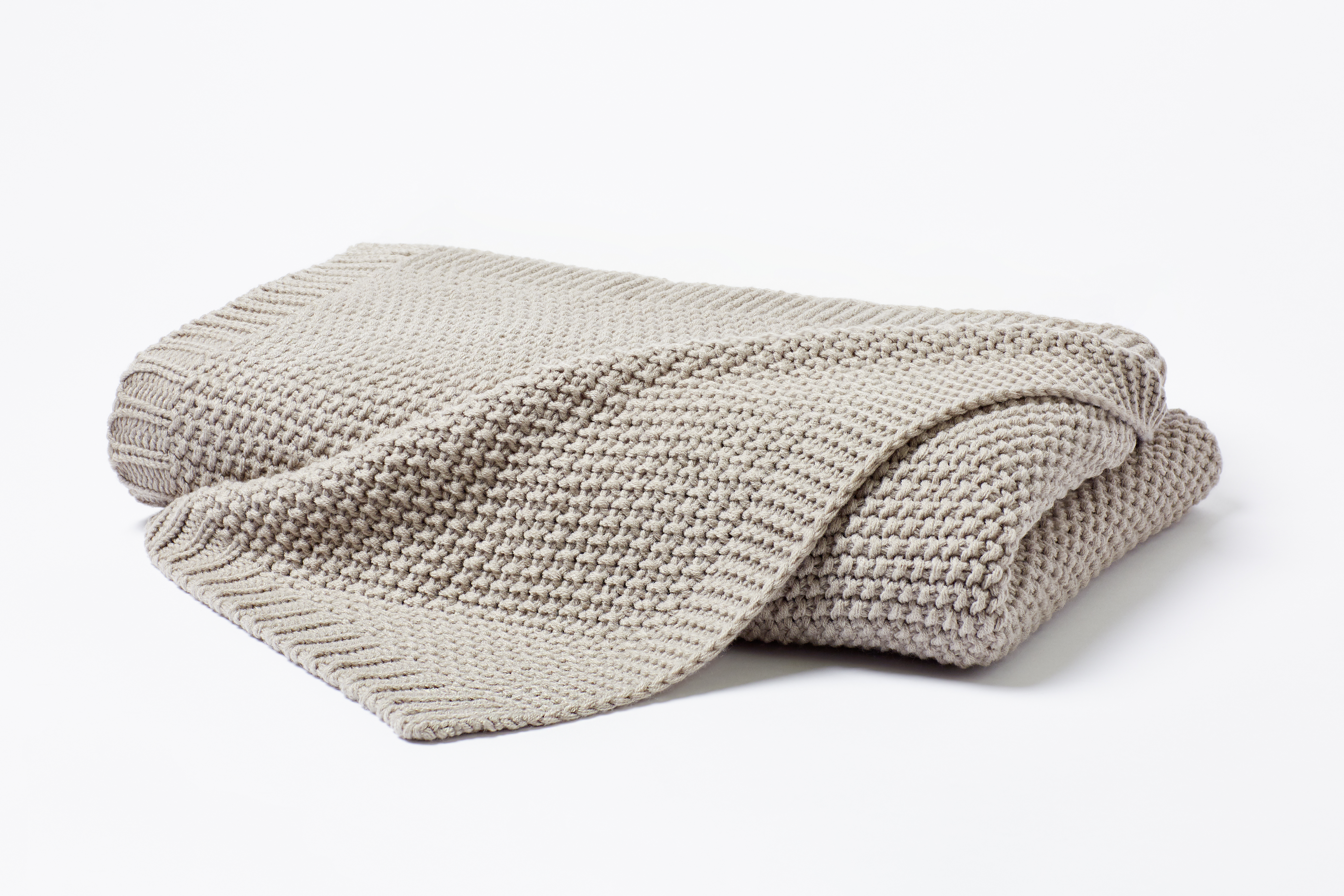 Hahn Haustextilien Strickdecke 130x170cm in Farbe natur,