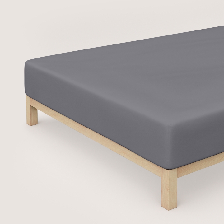 Schlafgut Pure Boxspring Spannbettlaken ca. 140x200-160x220cm in Farbe Grey Mid