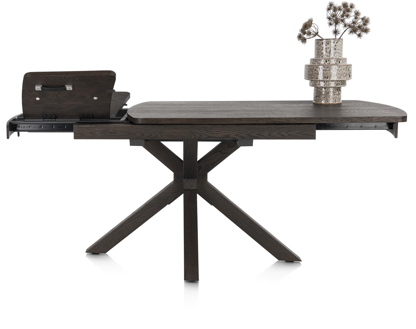 Henders & Hazel Ausziehtisch  NYON ca. B100 H77 T140 cm in Eiche furniert Basalt