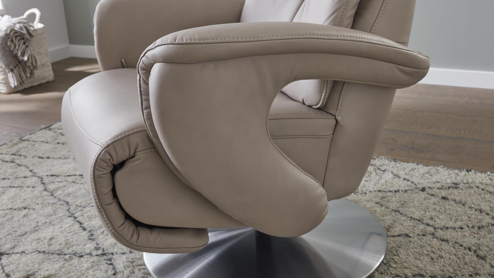 Comfortmaster TV-Sessel CM-HU1157 in Leder Vivre pearl