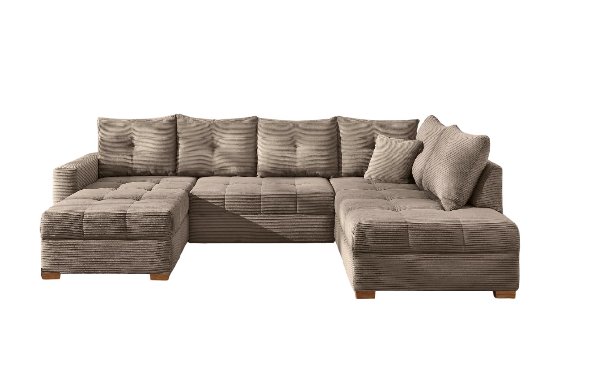 JOB Wohnlandschaft ABBY ca. 170x313x200cm in Dessin Cord taupe JOB Wohnlandschaft ABBY ca. 200x313cm in Dessin 426/18 Cord taupe