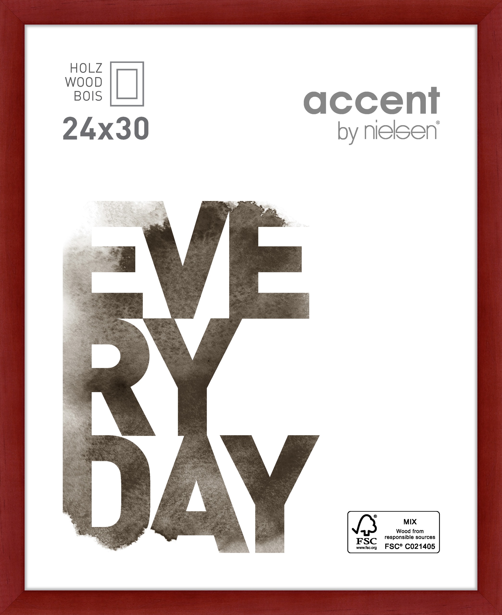 Accent by Nielsen Holz Bilderrahmen Zoom ca. 24x30cm in Farbe Red