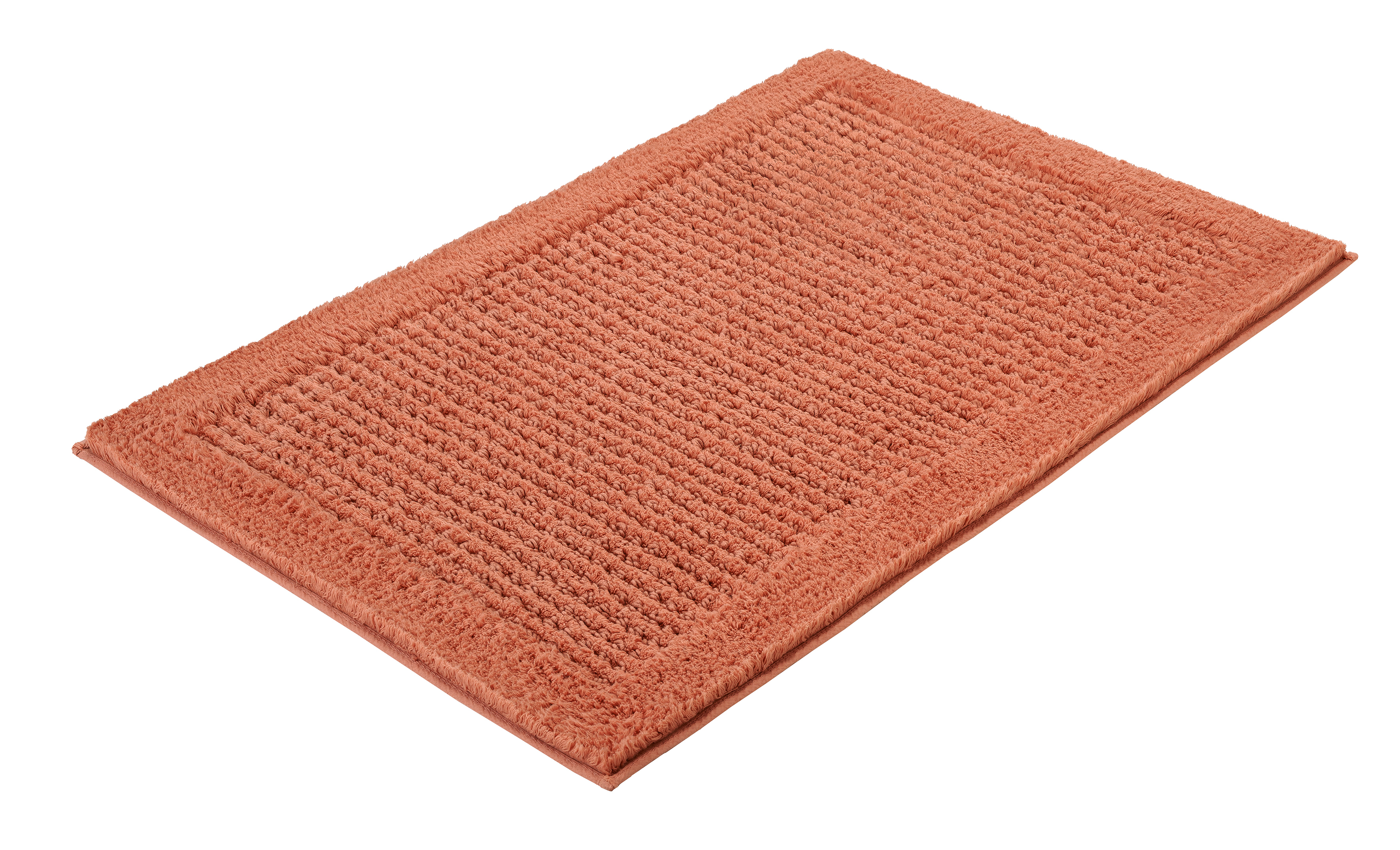 Kleine Wolke Badteppich NET ca. 70x120cm in Farbe Terracotta