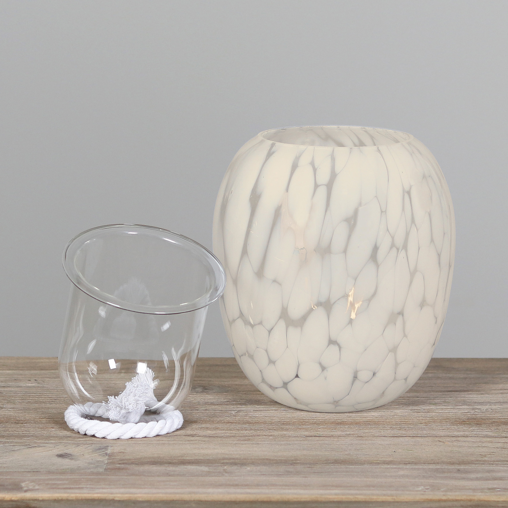 DPI Glasvasen in Farbe cream, Krug, Töpferei, Glas, Porzellan, Lampe