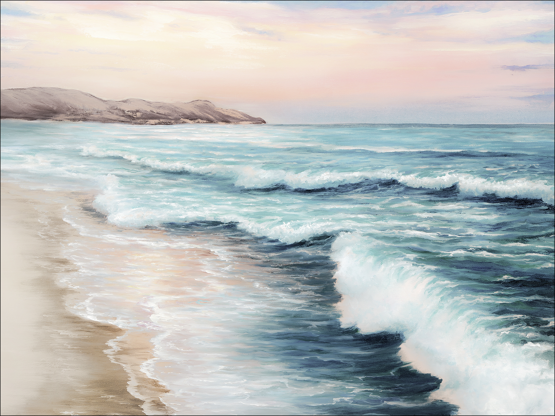ProArt Canvas-Art 120x90cm Sunset Over The Beach