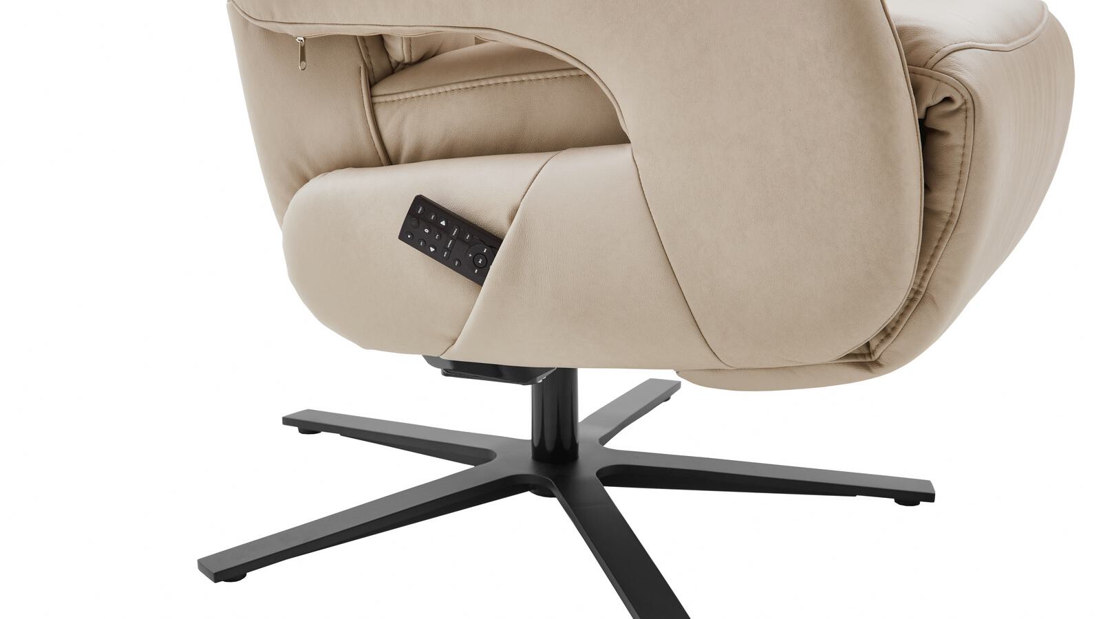 Polsteria Relaxsessel MIRA LAZYLINE in Leder Evita ecru