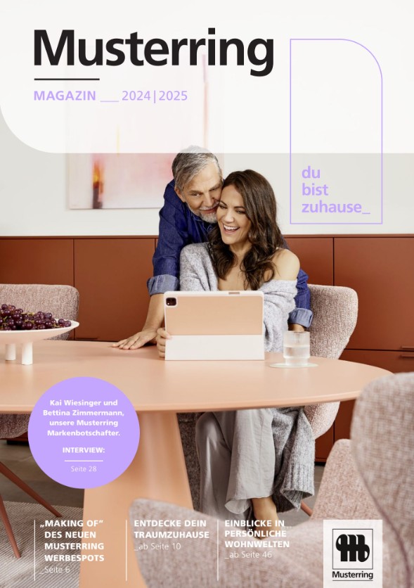 Musterring Werbung, Plakat, Person, Tabelle, Laptop